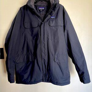 Patagonia winter jacket. Detachable hood. Sherpa lined. Black. Men’s XXL